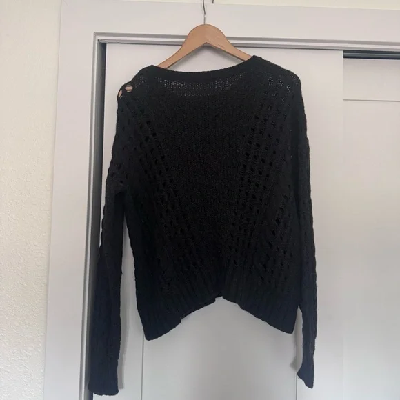 Vince Black Cable Knit Sweater - Picture 4 of 6